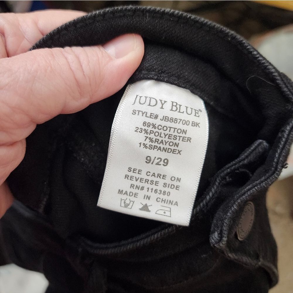 Judy Blue women's Hi-waisted cuffed drawstring stretch denim Sz 9/29 - Picture 3 of 10